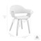 Armen Living Adalyn Gray Faux Leather and Black Wood Dining Room Accent Chair LCADCHBLGR - alternate 2